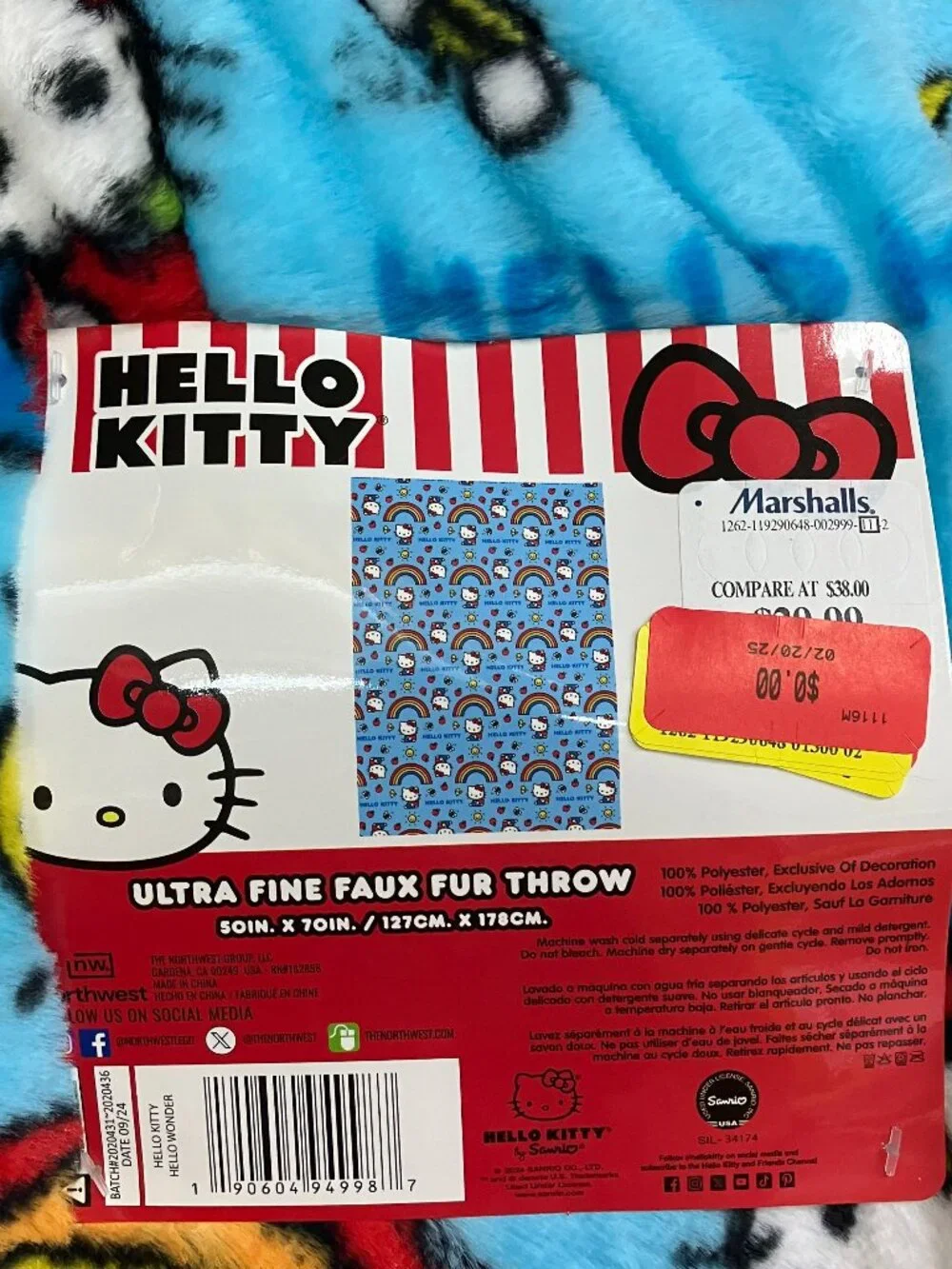 Hello Kitty Throw Blanket 50